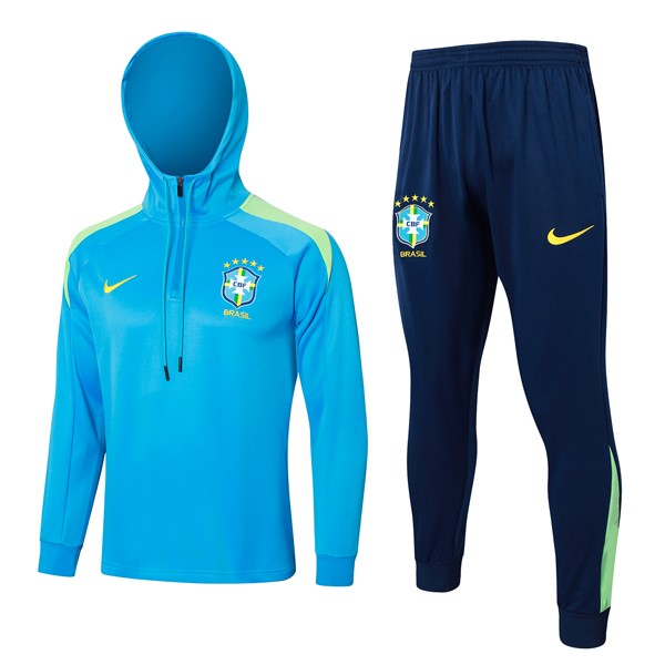 Hoodies Brasilien 2024-2025 Blau 3